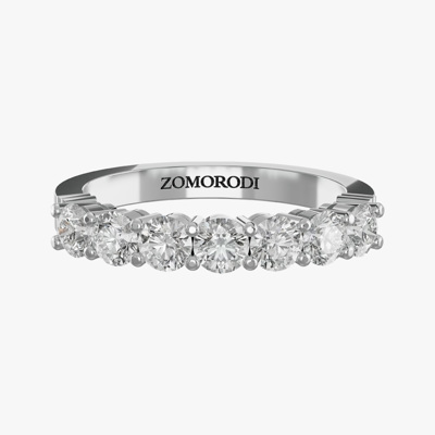 حلقه ازدواج برلیان طرح گلنس (Glance) 7 سنگ